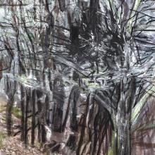 2408A Deer in Flight (study for Two Deer in the Forest)