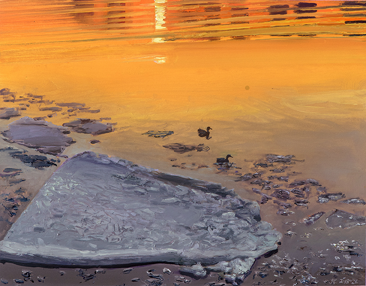 2543 Hudson River Ice Floes