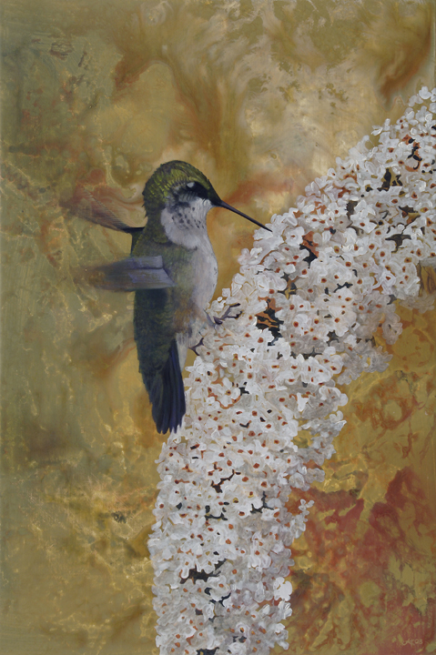 1002 Butterfly Bloom &amp; Hummingbird