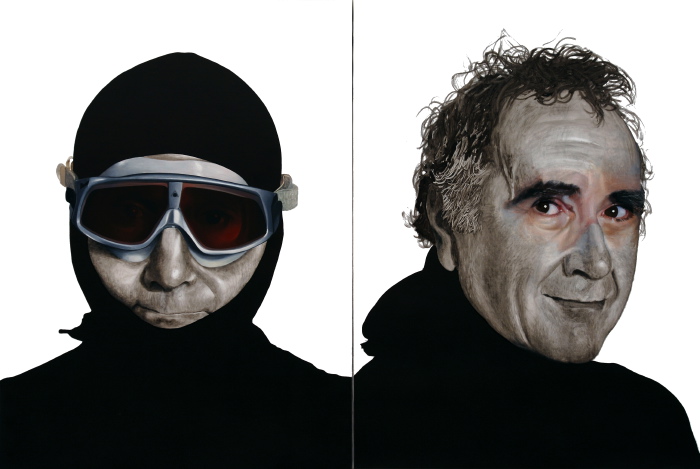 985, 986 Self Portrait Hooded and Goggled, Self-Portrait Bareheaded