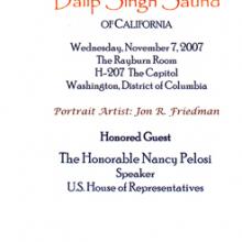 Unveiling ceremony for the portrait of Dalip Singh Saund