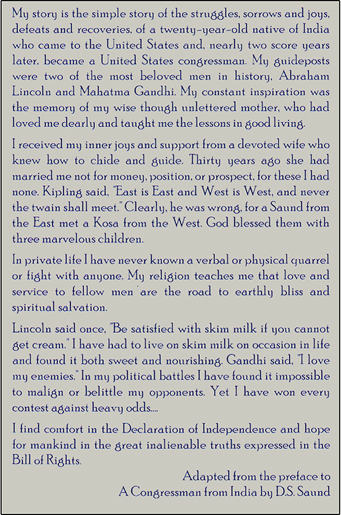 Dalip Singh Saund in his own words