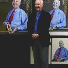 Sir Peter Morris and portrait