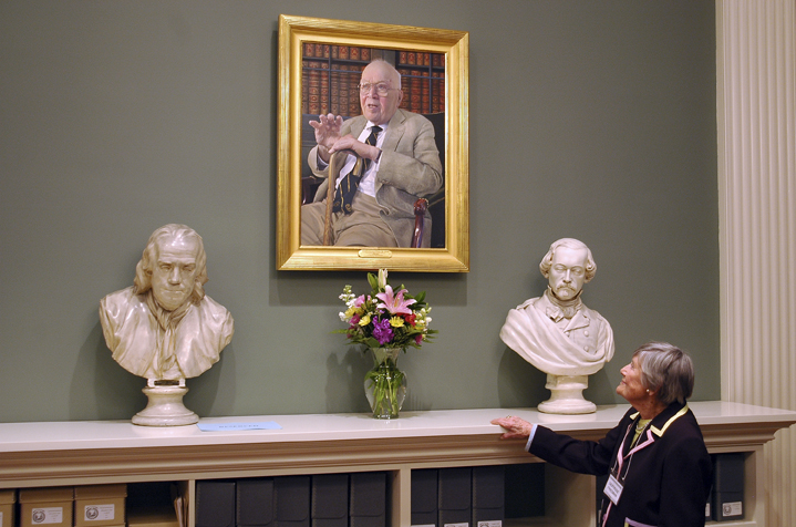 Whit Bell installation in the library of the American Philosophical Society