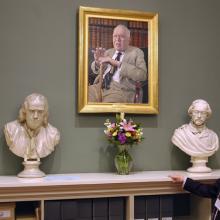 Whit Bell installation in the library of the American Philosophical Society