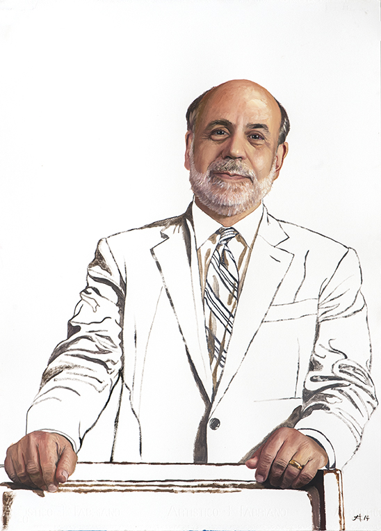 2182 Ben Bernanke, Study #1 (standing behing chair)