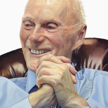 1088dtl Fred Kavli, Color Study of Pencil Sketch #13 - detail