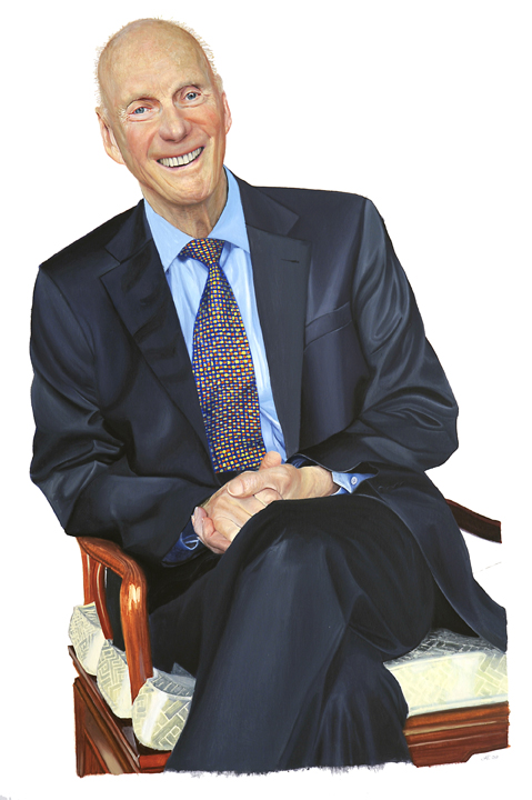 1090 Fred Kavli Color Study for Pencil Sketch #2