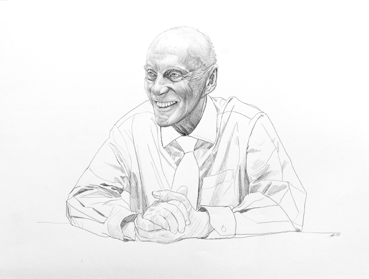 1066 Fred Kavli Pencil Sketch #1