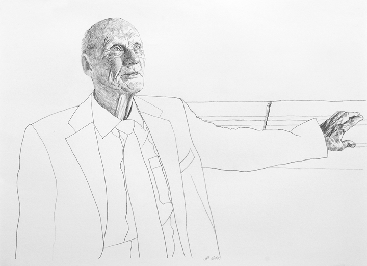 1070 Fred Kavli Pencil Sketch #5