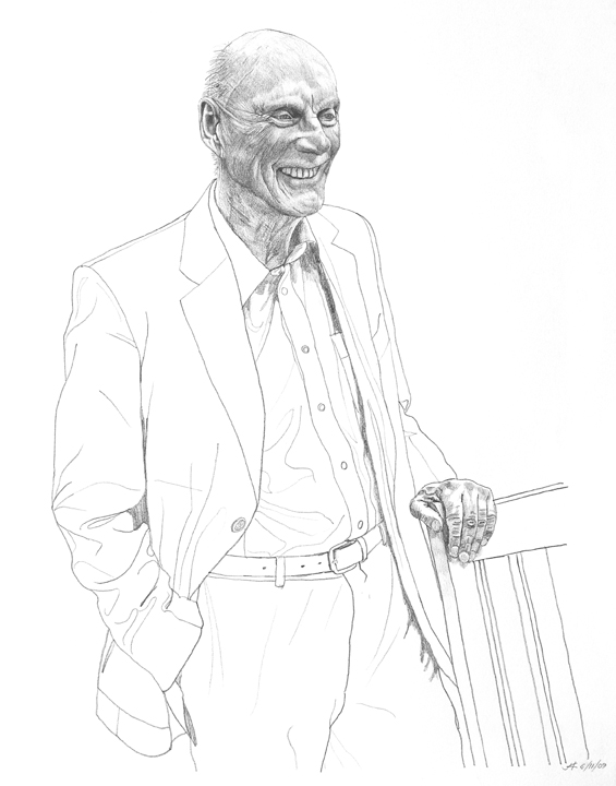 1073 Fred Kavli Pencil Sketch #8