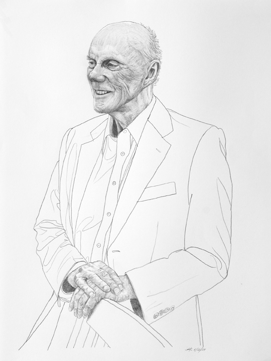 1076 Fred Kavli Pencil Sketch #11