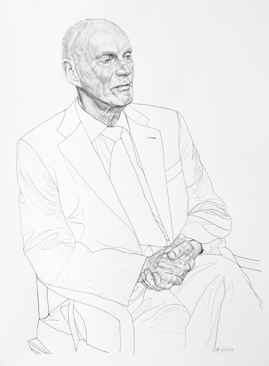 1079 Fred Kavli Pencil Sketch #14