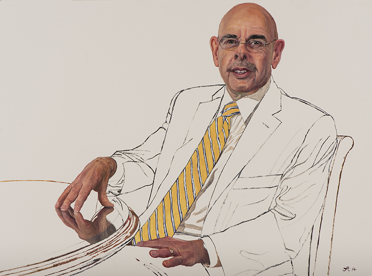 2181 Henry Waxman, Study #2 (seated, hand on table top)