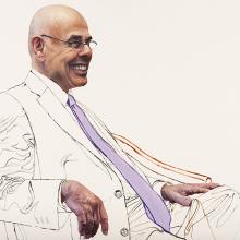 2197 Henry Waxman, Study #10 (seated, lavender tie)