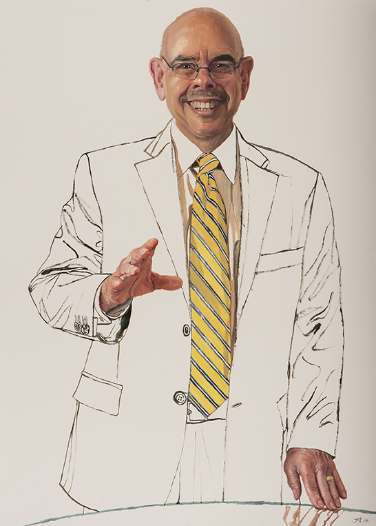 2191 Henry Waxman, Study #4 (standing, yellow tie)