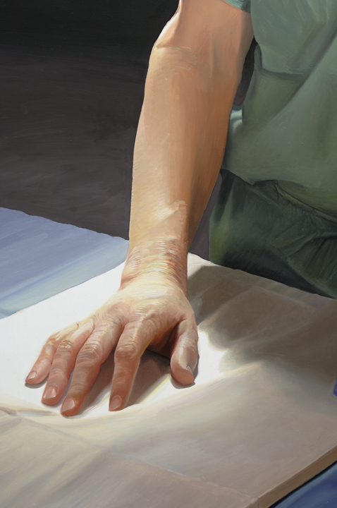 1081 Larry Kaiser, hand detail