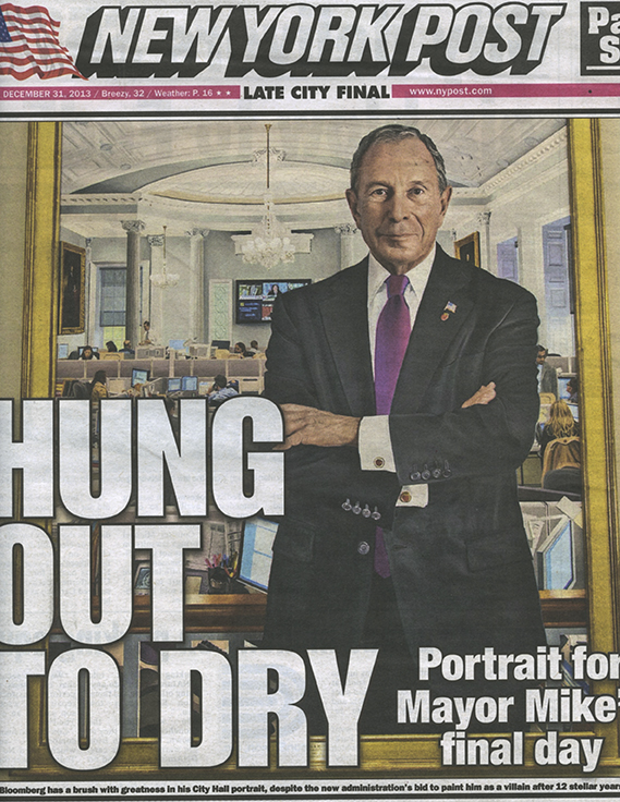 Front page of the New York Post 12-31-13