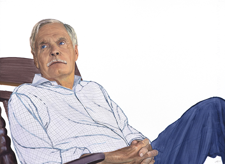 2137 Ted Turner, Study #8 (Rocking Chair Study)