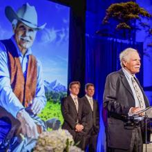 Ted Turner speaking at the NPG unveiling ceremony 12-02-14