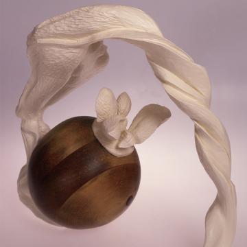 Honeysuckle Pod and Twisting Leaf