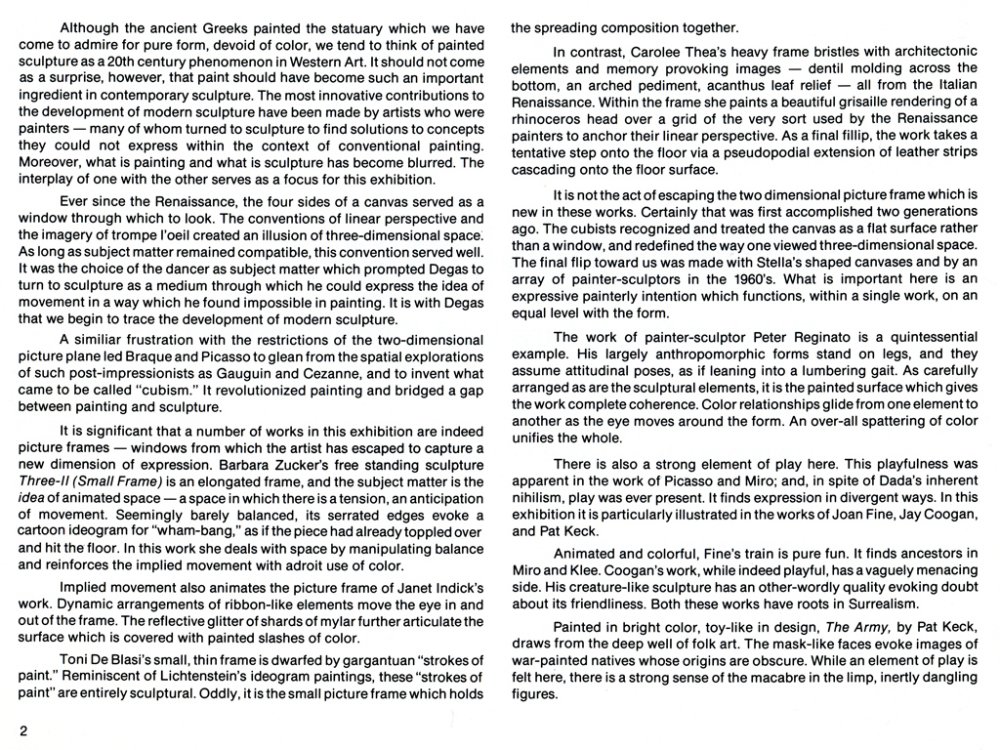 Interplay, November-December 1985, catalogue essay page 2