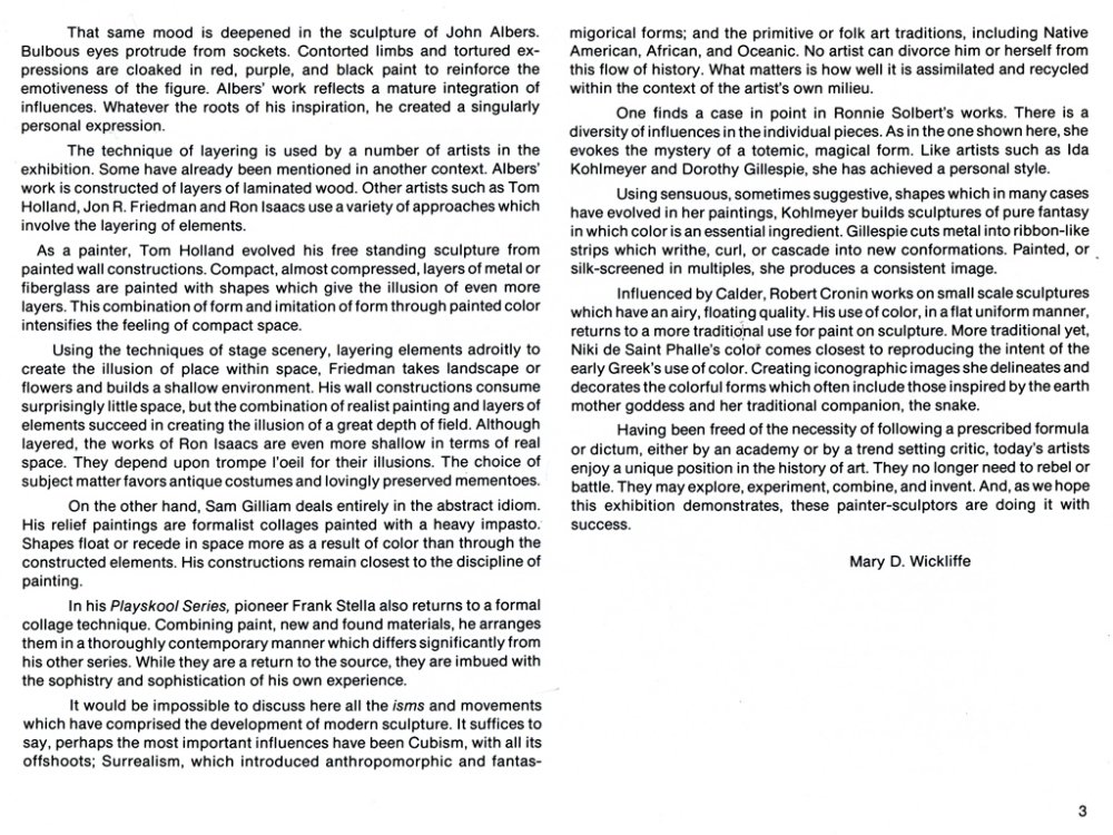 Interplay, November-December 1985, catalogue essay page 3