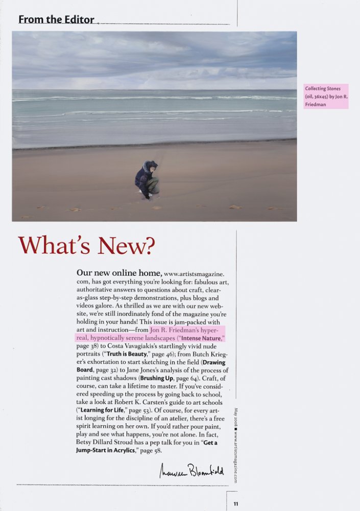 The Artist's Magazine, May 2008 page 11